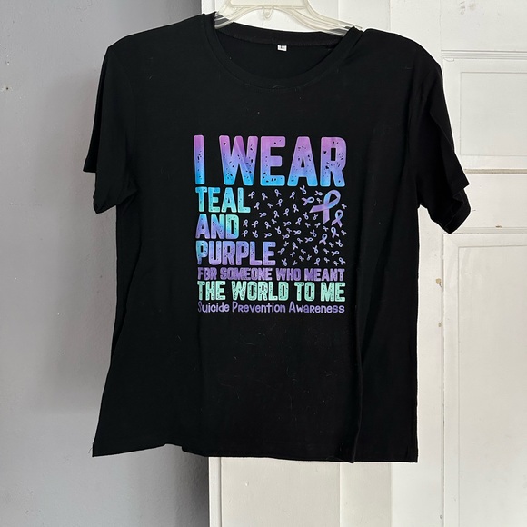 Suicide Prevention Awareness Black Tee - Picture 1 of 3
